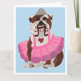 Bulldog Ballerina Bedankkaart