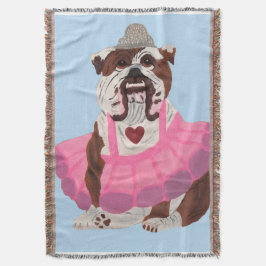 Bulldog Ballerina Deken