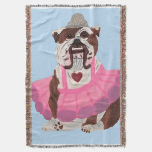 Bulldog Ballerina Deken