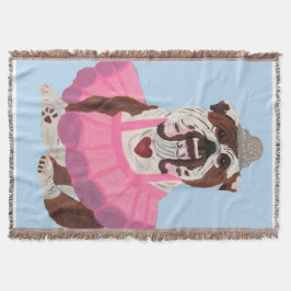 Bulldog Ballerina Deken