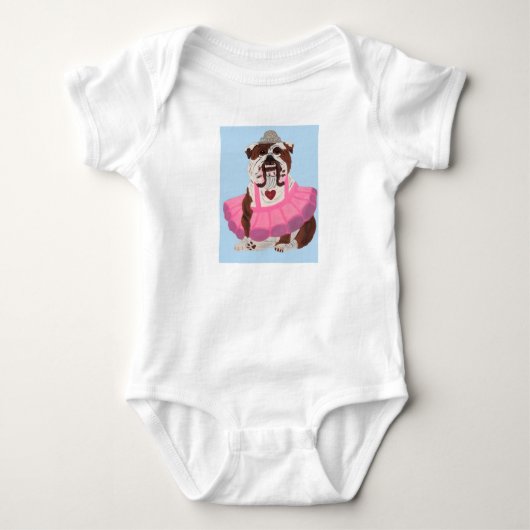 Bulldog Ballerina Romper (Voorkant)