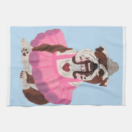Bulldog Ballerina Theedoek