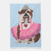 Bulldog Ballerina Theedoek (Verticaal)