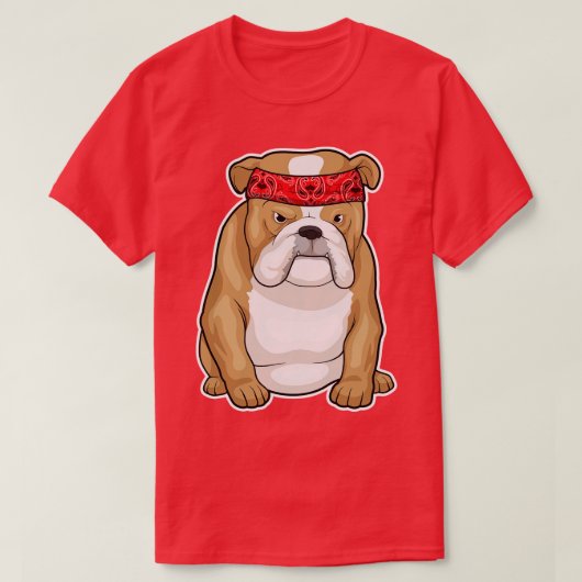 Bulldog Bandana T-shirt (Design voorkant)