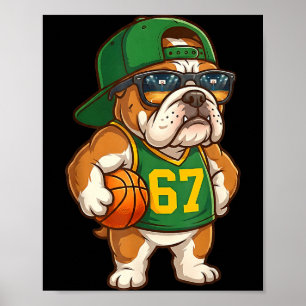 Bulldog Basketbal 67 Gen Alpha Slang Srts Hond Jon Poster