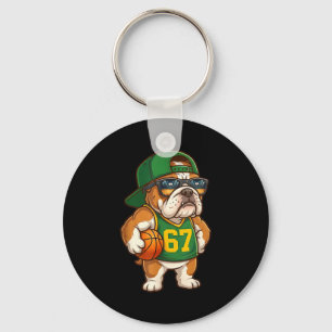 Bulldog Basketbal 67 Gen Alpha Slang Srts Hond Jon Sleutelhanger