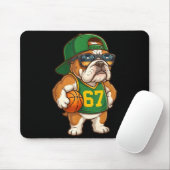Bulldog Basketball 67 Gen Alpha Slang Srts Dog Boy Muismat (Met muis)
