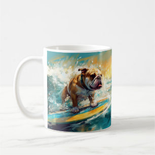 Bulldog Beach Surfschildering Koffiemok