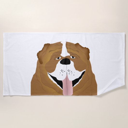 Bulldog Beach Towel Strandlaken (Voorkant)