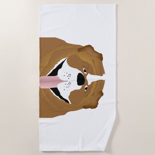 Bulldog Beach Towel Strandlaken (Voorkant)