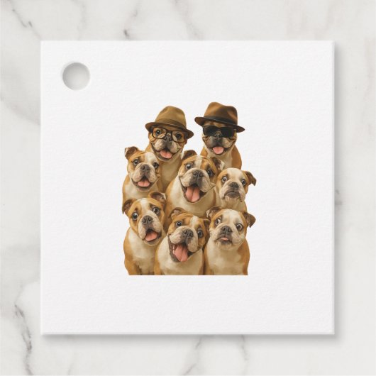 Bulldog Bedankjes Labels (Voorkant)
