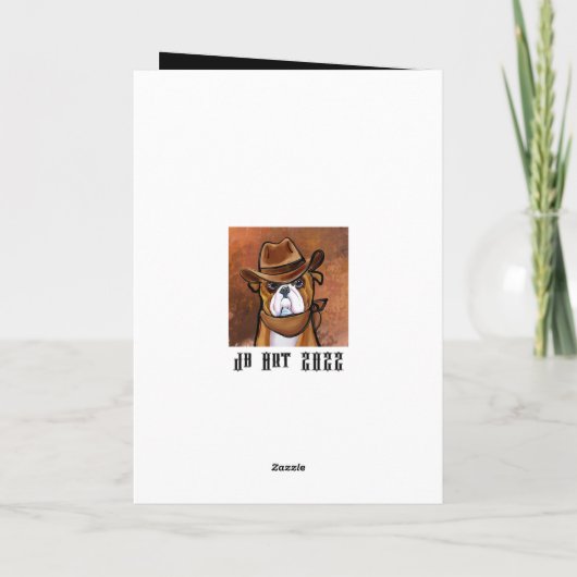 Bulldog Bedankkaart (Achterkant)