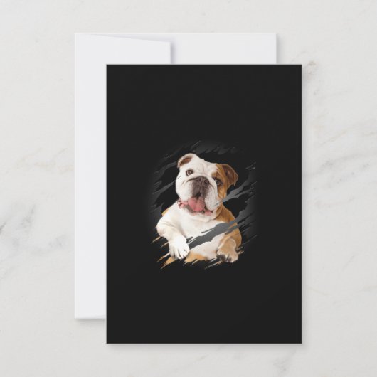 Bulldog Bedankkaart (Voorkant)