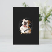Bulldog Bedankkaart (Staand voorkant)