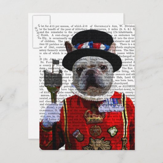 Bulldog Beefeater Briefkaart (Voorkant / Achterkant)