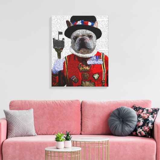 Bulldog Beefeater Canvas Afdruk (Insitu (Woonkamer))