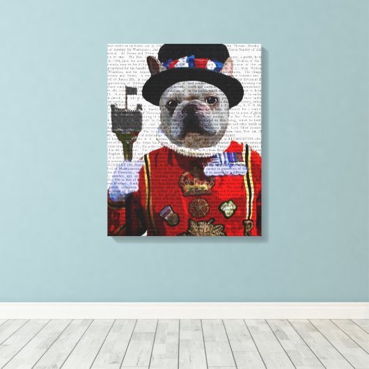 Bulldog Beefeater Canvas Afdruk (Insitu (Houten vloer))