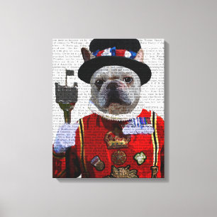 Bulldog Beefeater Canvas Afdruk