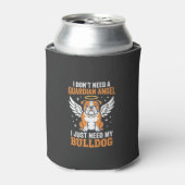 Bulldog Beschermengel Hond Blikjeskoeler (Blikje Voorkant)