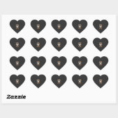 Bulldog Beschermengel Hond Hart Sticker (Vel)