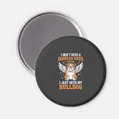 Bulldog Beschermengel Hond Magneet (Voorkant / Achterkant)