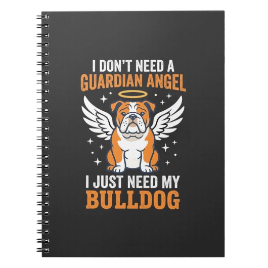 Bulldog Beschermengel Hond Notitieboek (Voorkant)
