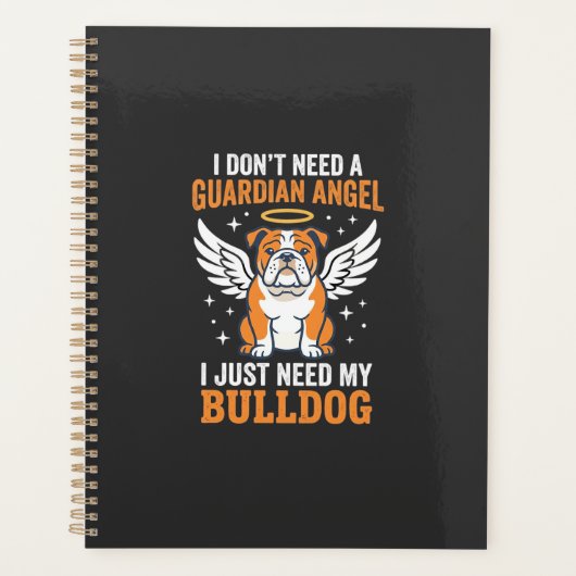 Bulldog Beschermengel Hond Planner (Voorkant)