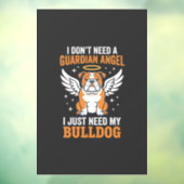 Bulldog Beschermengel Hond Raamsticker (Vel 3)