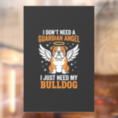 Bulldog Beschermengel Hond Raamsticker (Vel 2)