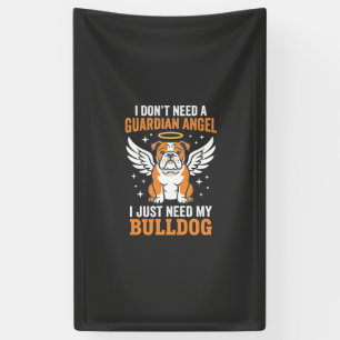 Bulldog Beschermengel Hond Spandoek