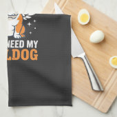 Bulldog Beschermengel Hond Theedoek (Quarter Fold)