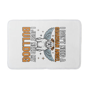 Bulldog Beschermengel Vintage Hond Liefhebber Shir Badmat