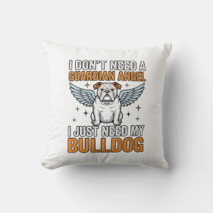 Bulldog Beschermengel Vintage Hond Liefhebber Shir Kussen