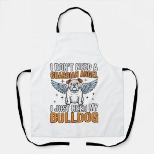 Bulldog Beschermengel Vintage Hond Liefhebber Shir Schort