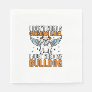 Bulldog Beschermengel Vintage Hond Liefhebber Shir Servet