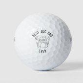 Bulldog, Best Dog Dad Ever Golfballen (Voorkant)
