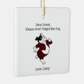 Bulldog Beste Kerstman Keramisch Ornament (Rechts)