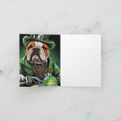 Bulldog Bestuur Fiets St. Patrick's Day Kaart (Binnen)