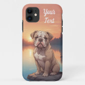 Bulldog bij het meer Case-Mate iPhone case (Achterkant)