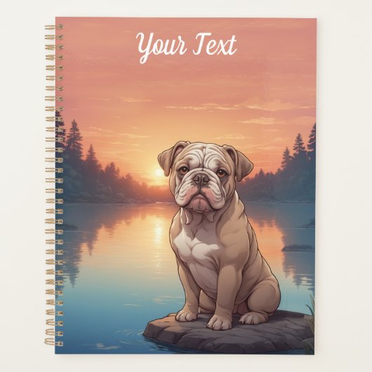 Bulldog bij het meer planner (Voorkant)