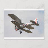 Bulldog Biplane Briefkaart (Voorkant)