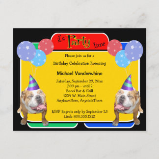 Bulldog Birthday Barker Kaart
