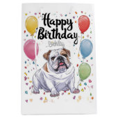 Bulldog Birthday Medium Cadeauzakje (Voorkant)