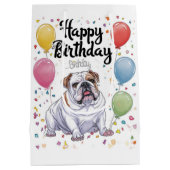 Bulldog Birthday Medium Cadeauzakje (Achterkant)
