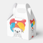 Bulldog Birthday Party Bedankdoosjes (Voorkant Zijde)