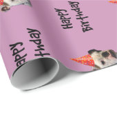 Bulldog Birthday Party Pet Cadeaupapier (Rol Hoek)