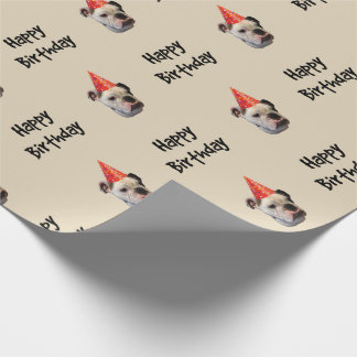 Bulldog Birthday Party Pet Cadeaupapier