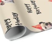 Bulldog Birthday Party Pet Cadeaupapier (Rol Hoek)
