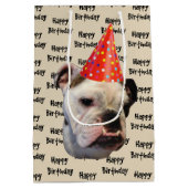 Bulldog Birthday Party Pet Medium Cadeauzakje (Achterkant)