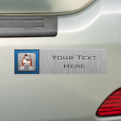 Bulldog; blik van geborsteld metaal bumpersticker (Op auto)
